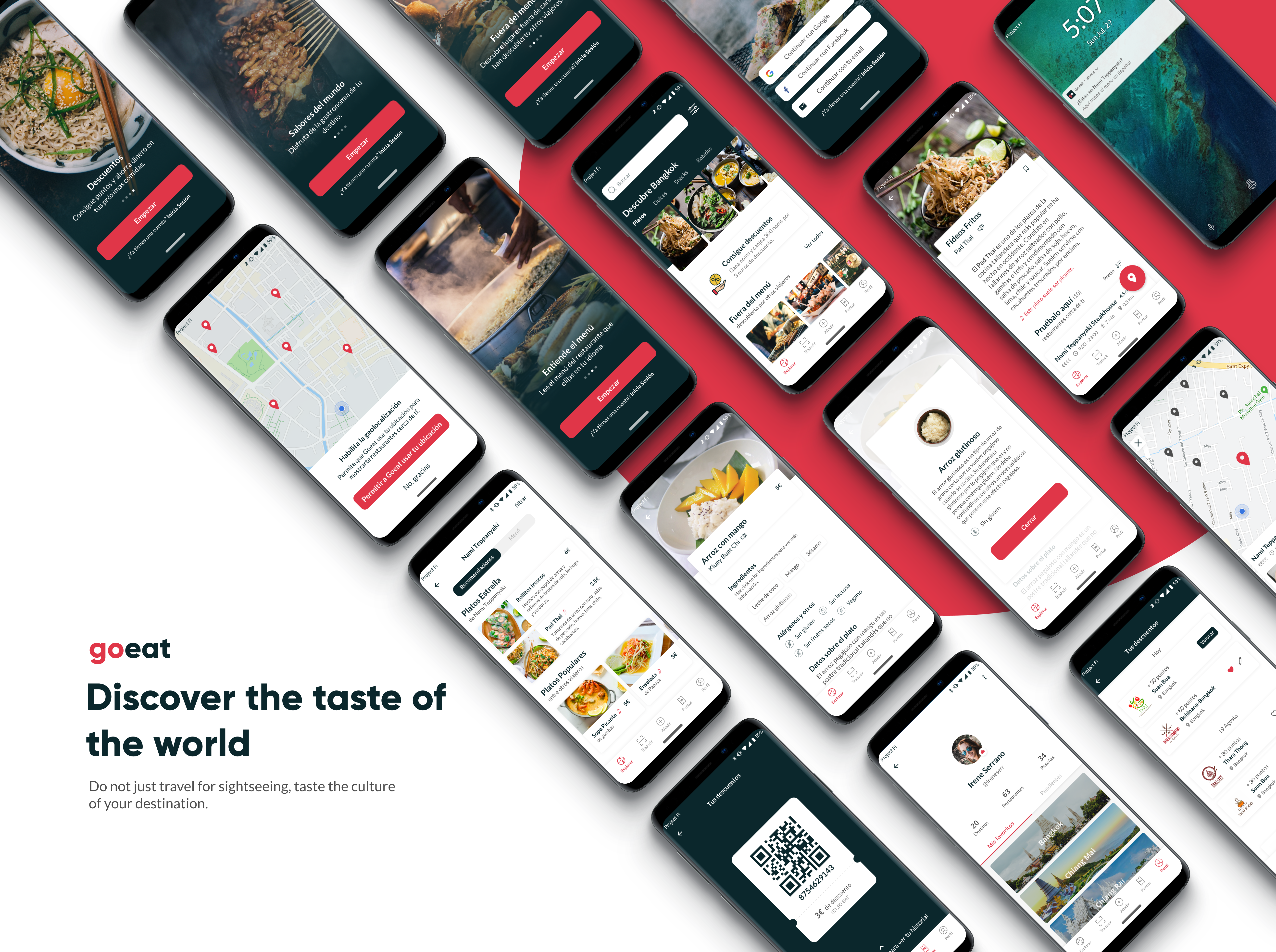 A sneak peek of the Goeat app