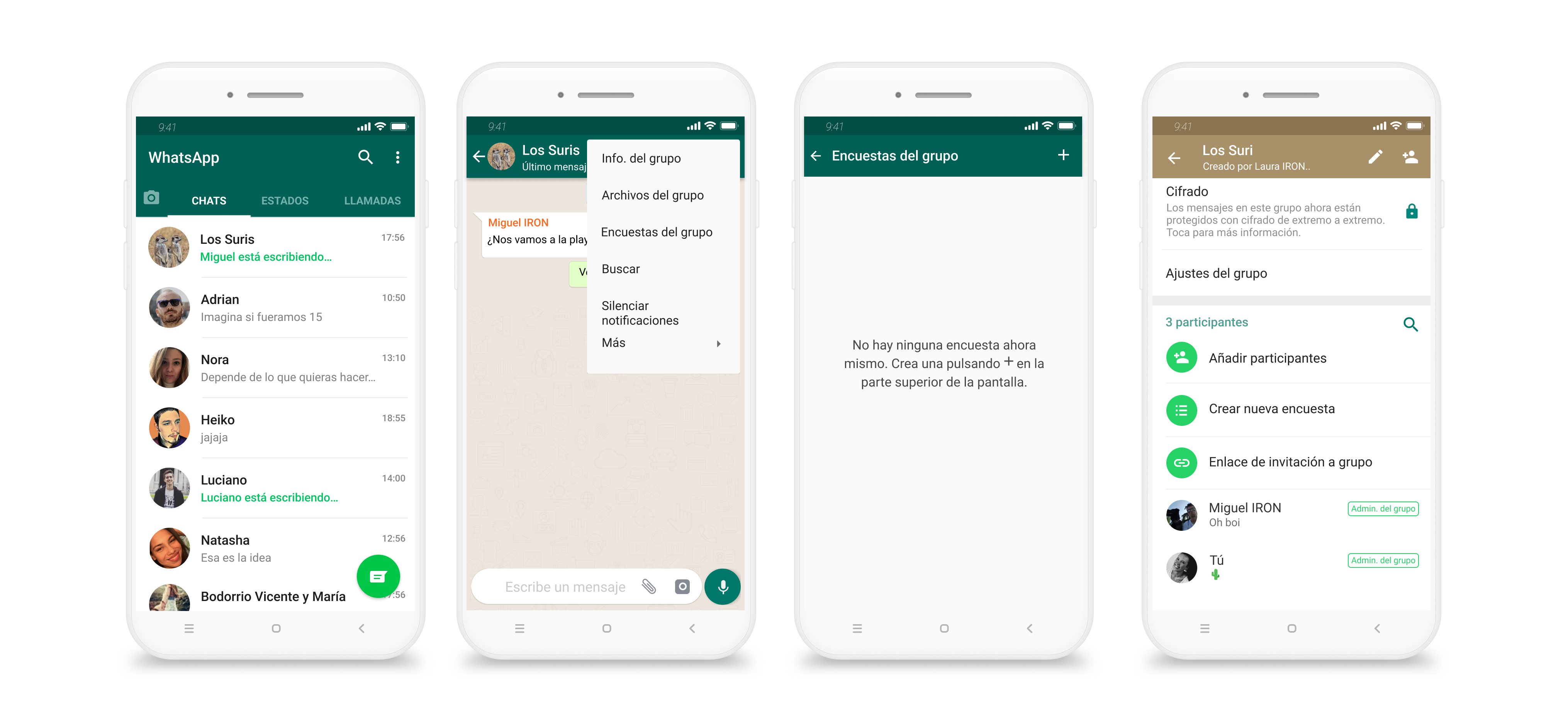 Group’s polls and create new poll screens